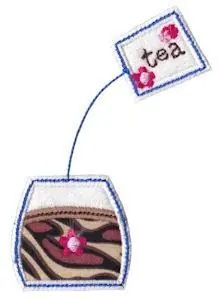 Timefor Tea Applique Embroidery Design Trending