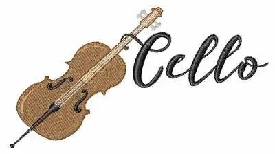 Markdown Cello Embroidery Design