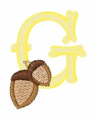 Autumn Items G Embroidery Design Authentic