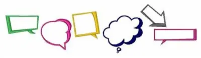 Conversation Bubbles Embroidery Design Instant Buy