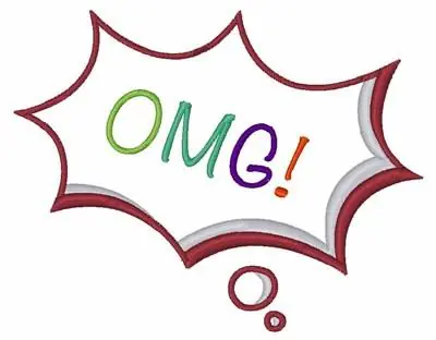 OMG Comic Bubble Embroidery Design Final Sale