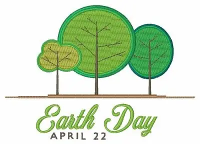Authentic Earth Day Embroidery Design