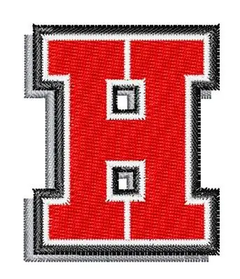 Limited Time Athletic Shadow H Embroidery Design
