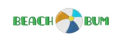 Budget Beach Bum Embroidery Design