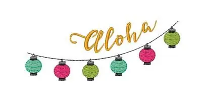 Aloha Lanterns Embroidery Design In Demand