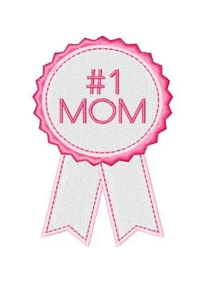 Seasonal Sale Number 1 Mom Ribbon Embroidery Design