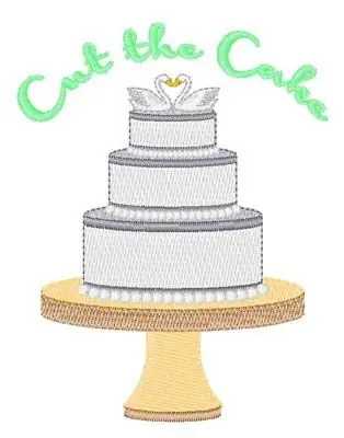 Markdown Cut the Cake Embroidery Design