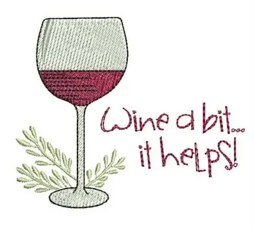 Wine A Bit Embroidery Design Editor’s Pick