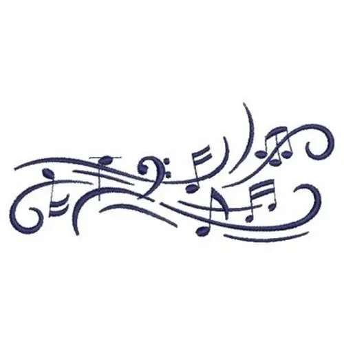 Wholesale Musical Notes Embroidery Design