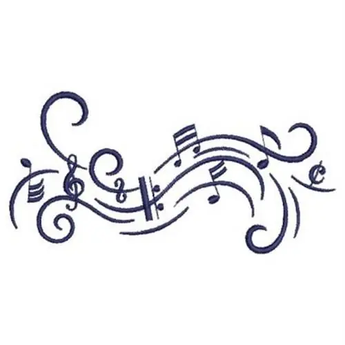 Low Price Musical Notes Embroidery Design