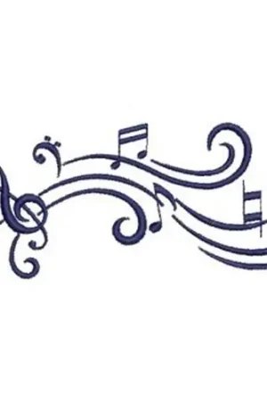 Buy Online Music Notes Embroidery Design