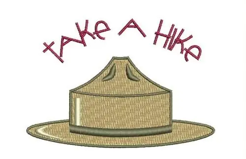 Take A Hike Embroidery Design Free Delivery