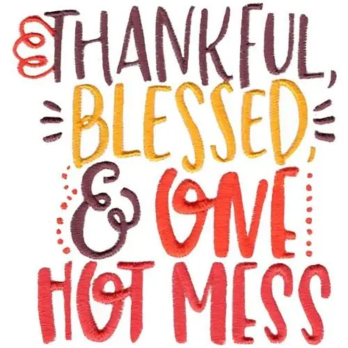 Thankful Blessed Embroidery Design Hot Picks