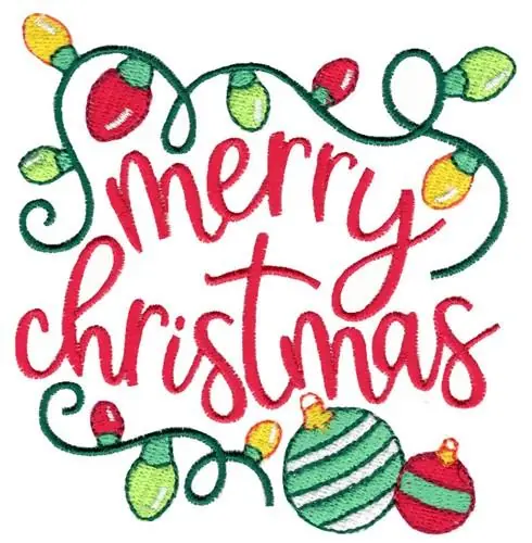Merry Christmas Embroidery Design No Minimum Order