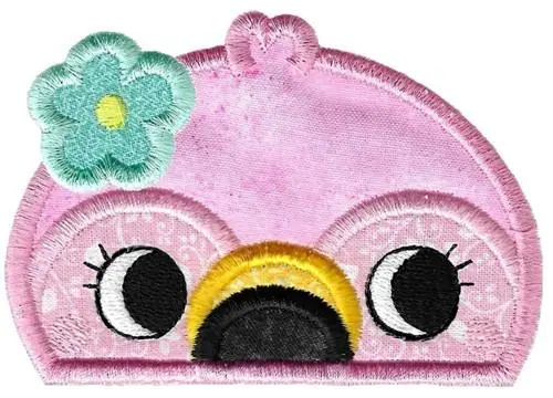 Shop Now Girl Flamingo Topper Embroidery Design