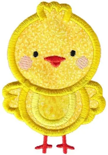 Applique Easter Chicken Embroidery Design Instant Buy