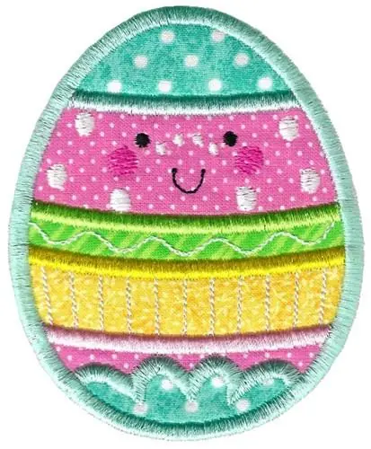 Grab Now Applique Easter Egg Embroidery Design