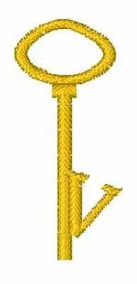 Antique Door Key V Embroidery Design Free Delivery
