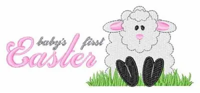 Trusted Brand First Easter Lamb Embroidery Design