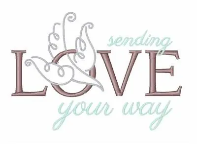 Cheap Sending Love Your Way Embroidery Design