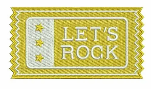 Lets Rock Embroidery Design Wholesale