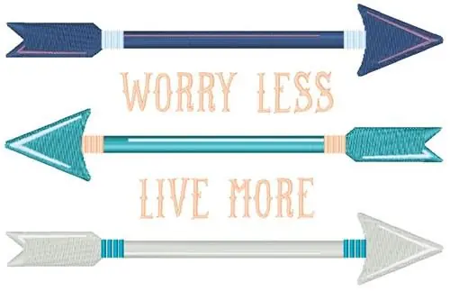 Order Now Worry Less Embroidery Design