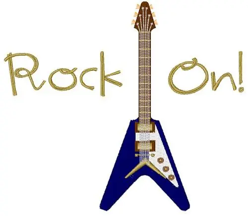 Rock On Embroidery Design Order Now