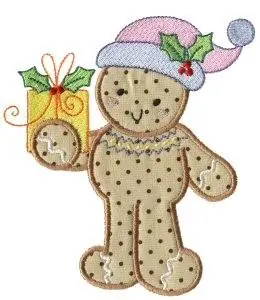 Get Yours Gingerbread Gift Embroidery Design