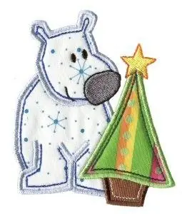 No Minimum Order Tree & Bear Embroidery Design