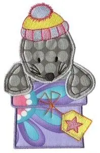 Gift Seal Embroidery Design Modern