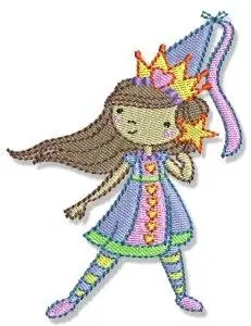 Express Delivery Cute Princess Embroidery Design