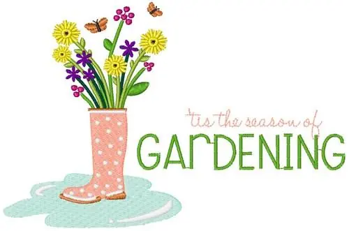 Popular Spring Flowers Embroidery Design