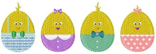 Save Now Easter Egg Chicks Embroidery Design