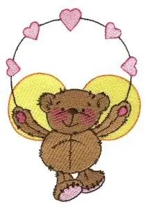 Love Bear Embroidery Design High Quality