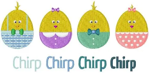 Price Drop Easter Egg Chicks Embroidery Design