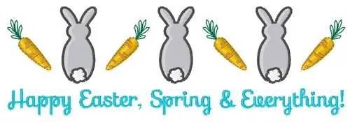 Get Yours Happy Easter & Spring Embroidery Design