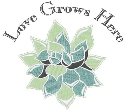 Love Grows Here Embroidery Design High Quality