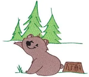 Viral Cuddly Bear Embroidery Design
