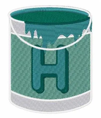 Paint Can H Embroidery Design Trending