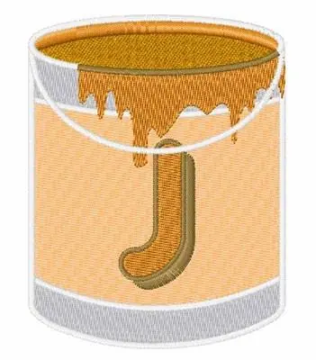 Budget Paint Can J Embroidery Design