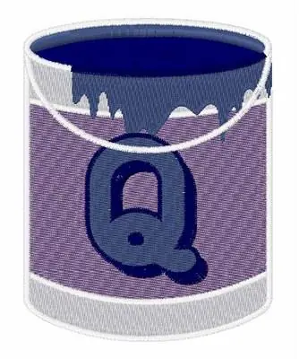 Paint Can Q Embroidery Design No Minimum Order