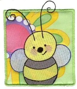 Spring Bumblebee Applique Embroidery Design Limited Time