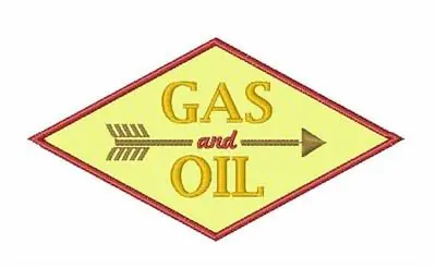 Don’t Miss Out Gas & Oil Sign Embroidery Design