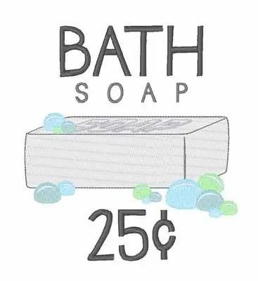 Bath Soap Embroidery Design Original
