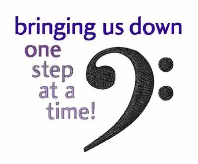 Bass Clef Down Embroidery Design Latest
