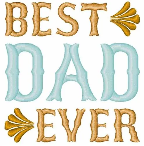 Top Pick Vintage Best Dad Ever Embroidery Design