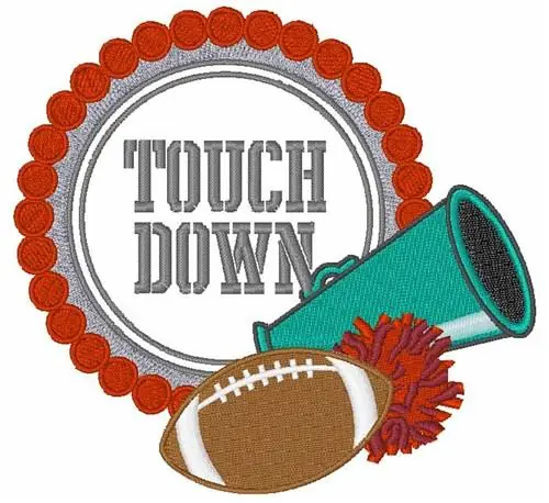 Handmade Touchdown Embroidery Design