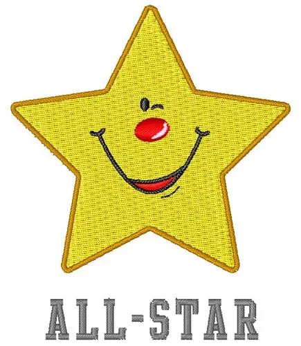 Premium All-Star Embroidery Design