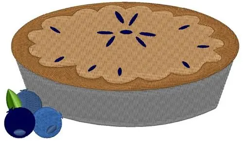 Blueberry Pie Embroidery Design Time-Limited