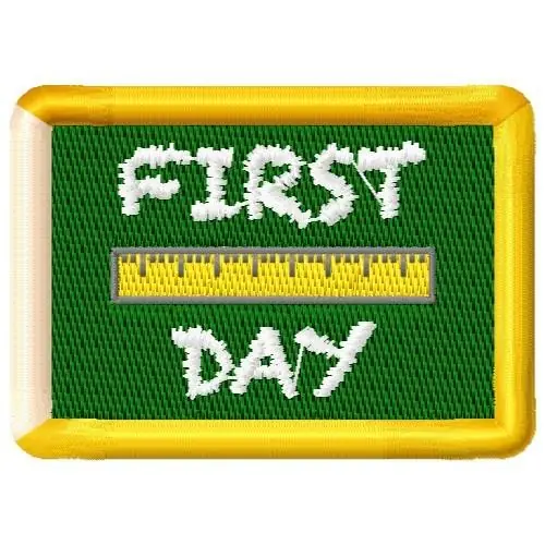 Markdown First Day Embroidery Design